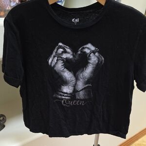 Black Graphic Short Sleeve Tee